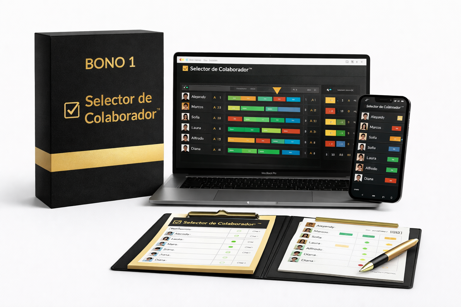 Mockup Selector de Colaborador