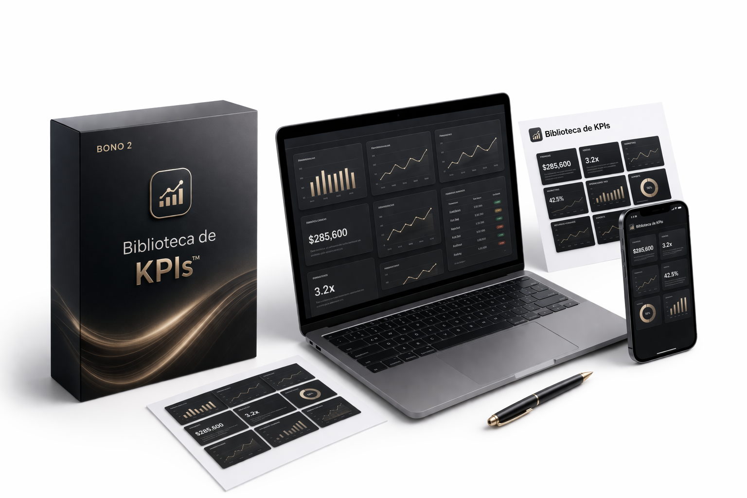 Mockup Biblioteca de KPIs
